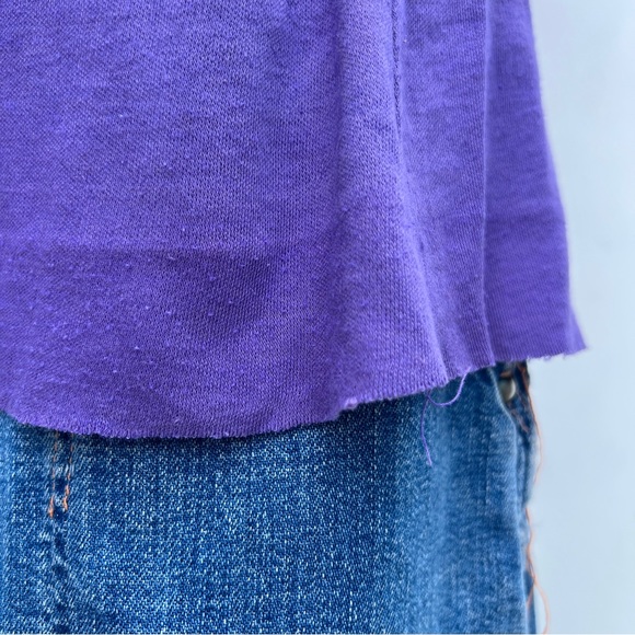 VTG Butterfly Goddess Embroidered Patch Purple Top - Picture 12 of 13